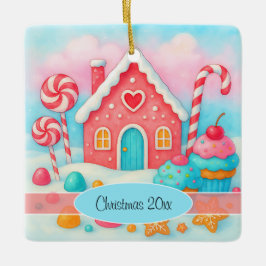Weihnachtsdekoration in Candyland Keramikornament
