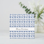 Weihnachtsdekoration in Delft Blue anpassbar (Stehend Vorderseite)