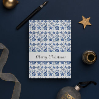 Weihnachtsdekoration in Delft Blue anpassbar Einladung