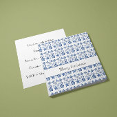 Weihnachtsdekoration in Delft Blue anpassbar Einladung