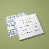 Weihnachtsdekoration in Delft Blue anpassbar Einladung