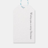 Weihnachtsdekoration in Delft Blue anpassbar Geschenkanhänger (Rückseite)