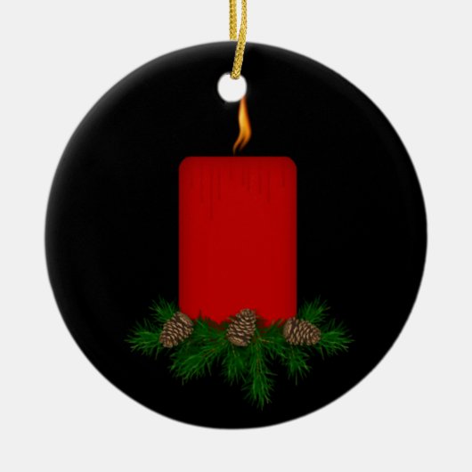 Weihnachtsdekoration in Gedenktafel Keramikornament (Vorne)