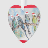 Weihnachtsdekoration in Santa Budgies Budgie Ornament (Vorderseite)