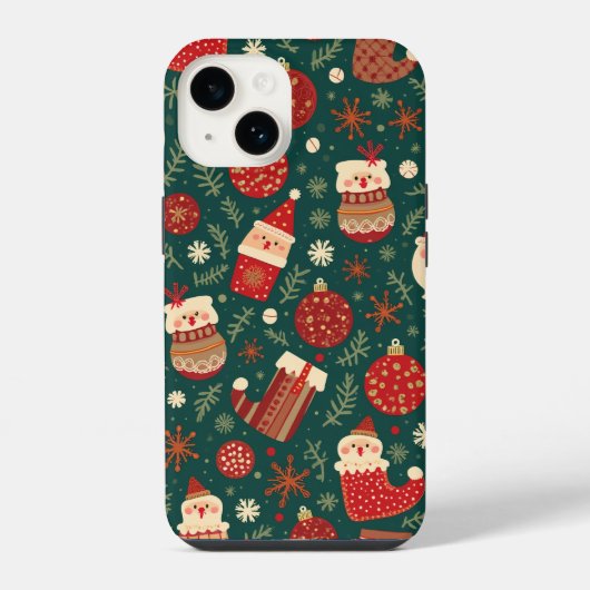 Weihnachtsdekoration iPhone 14 Fall Hülle (Rückseite)