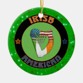 Weihnachtsdekoration Irish American Harp Design Keramik Ornament (Vorne)
