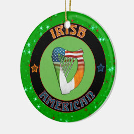Weihnachtsdekoration Irish American Harp Design Keramik Ornament