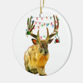 Weihnachtsdekoration Jackalope Keramikornament (Links)