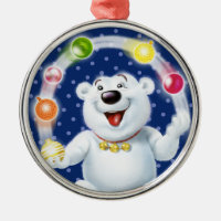 Weihnachtsdekoration jonglieren Eisbär.