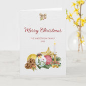 Weihnachtsdekoration Karte (Gelbe Blume)