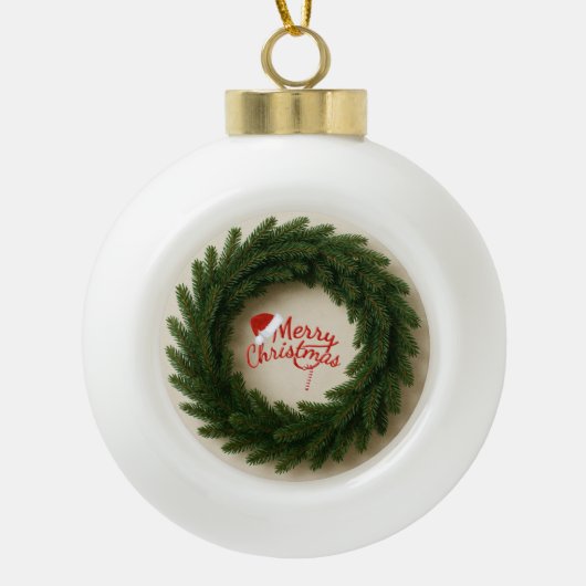Weihnachtsdekoration keramik Kugel-Ornament (Vorderseite)