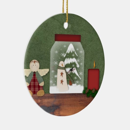 Weihnachtsdekoration Keramik Ornament (Rechts)