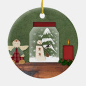 Weihnachtsdekoration Keramik Ornament (Hinten)