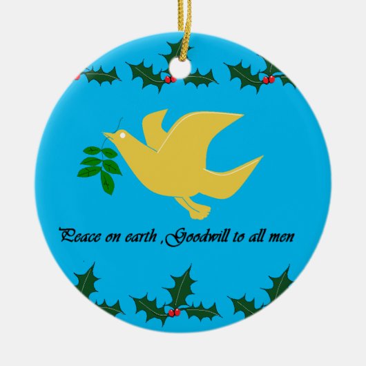 Weihnachtsdekoration Keramik Ornament (Vorne)