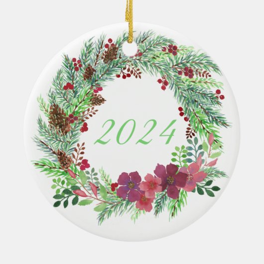 Weihnachtsdekoration Keramik Ornament (Hinten)