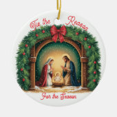 Weihnachtsdekoration Keramik Ornament (Vorne)
