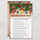 Weihnachtsdekoration Kinderzimmer Rhyme Quiz (Vorne/Hinten)