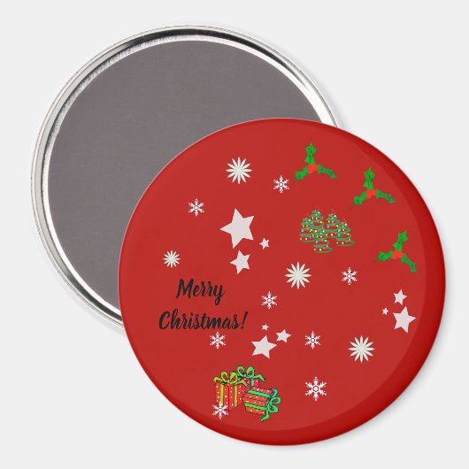 Weihnachtsdekoration - Kühlschrank Magnet (Vorderseite/Rückseite)