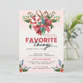 Weihnachtsdekoration Lieblingsessen Party Einladung (Stehend Vorderseite)