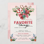 Weihnachtsdekoration Lieblingsessen Party Einladung (Vorne/Hinten)