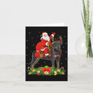 Weihnachtsdekoration Lustiger Weihnachtsmann reite Karte