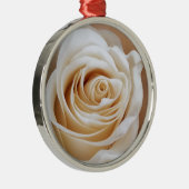 Weihnachtsdekoration mit Blumen in Weiß Rose Ornament Aus Metall (Rechts)