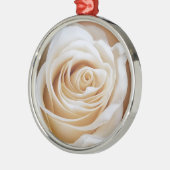 Weihnachtsdekoration mit Blumen in Weiß Rose Ornament Aus Metall (Links)