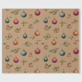 Weihnachtsdekoration mit braunem Packpapier (Flach)