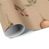 Weihnachtsdekoration mit braunem Packpapier (Rolleneckpunkt)