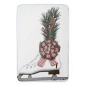 Weihnachtsdekoration mit Tartan Bow im Skate Badematte (Vorderseite Vertikal)