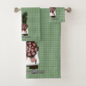 Weihnachtsdekoration mit Tartan Bow im Skate Badhandtuch Set (Insitu)