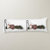 Weihnachtsdekoration mit Tartan Bow im Skate Seitenschläferkissen (Rückseite)