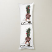 Weihnachtsdekoration mit Tartan Bow im Skate Seitenschläferkissen (Rückseite (Vertikal))