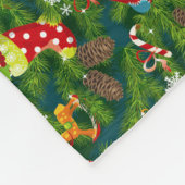 Weihnachtsdekoration Muster Fleecedecke (Ecke)