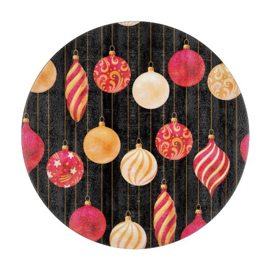 Weihnachtsdekoration Muster Schneidebrett (Vorderseite)