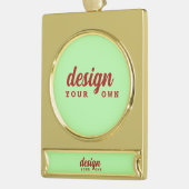 Weihnachtsdekoration nach Maß, Personalisiert Banner-Ornament Gold (Links)