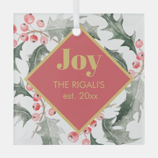 Weihnachtsdekoration Ornament Aus Glas (Vorderseite)