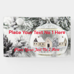 Weihnachtsdekoration Ornamente Wasserfarben Banner