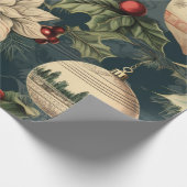 Weihnachtsdekoration Poinsettia Feiertag Geschenkpapier (Ecke)