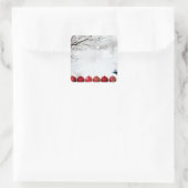 Weihnachtsdekoration Quadratischer Aufkleber (Tasche)