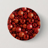 Weihnachtsdekoration Red Baubles Button (Vorderseite)