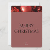 Weihnachtsdekoration Red Baubles Feiertagskarte (Rückseite)