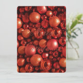 Weihnachtsdekoration Red Baubles Feiertagskarte (Stehend Vorderseite)