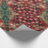 Weihnachtsdekoration Red Baubles Fir Kaleidoscopic Geschenkpapier (Ecke)