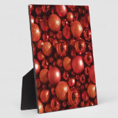 Weihnachtsdekoration Red Baubles Fotoplatte (Seite)