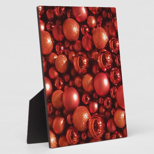 Weihnachtsdekoration Red Baubles Fotoplatte (Seite)