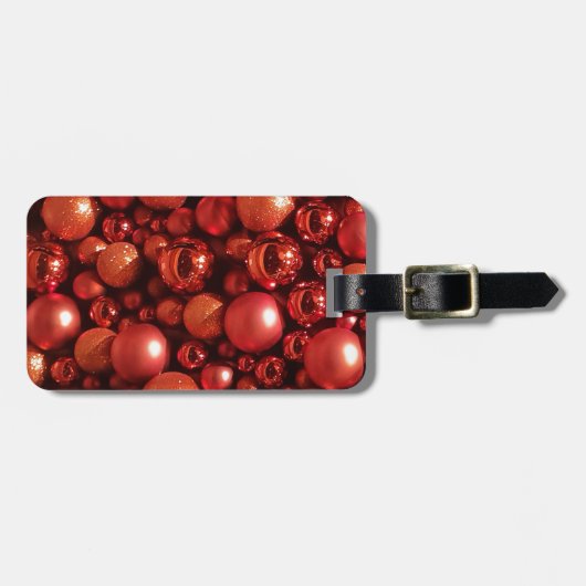 Weihnachtsdekoration Red Baubles Gepäckanhänger (Vorderseite horizontal)