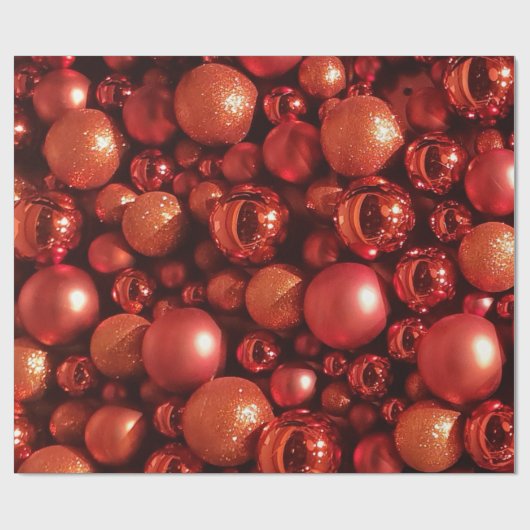 Weihnachtsdekoration Red Baubles Geschenkpapier (Flach)