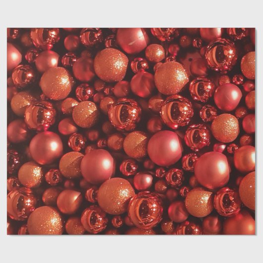 Weihnachtsdekoration Red Baubles Geschenkpapier (Flach)
