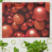 Weihnachtsdekoration Red Baubles Geschirrtuch (Gefaltet)